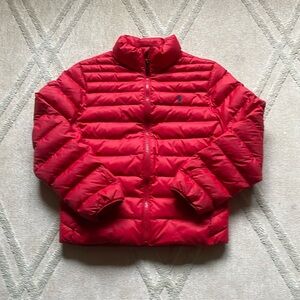 Polo Ralph Lauren Packable Quilted Water Repellent Red PufferJacket-Size 10/12